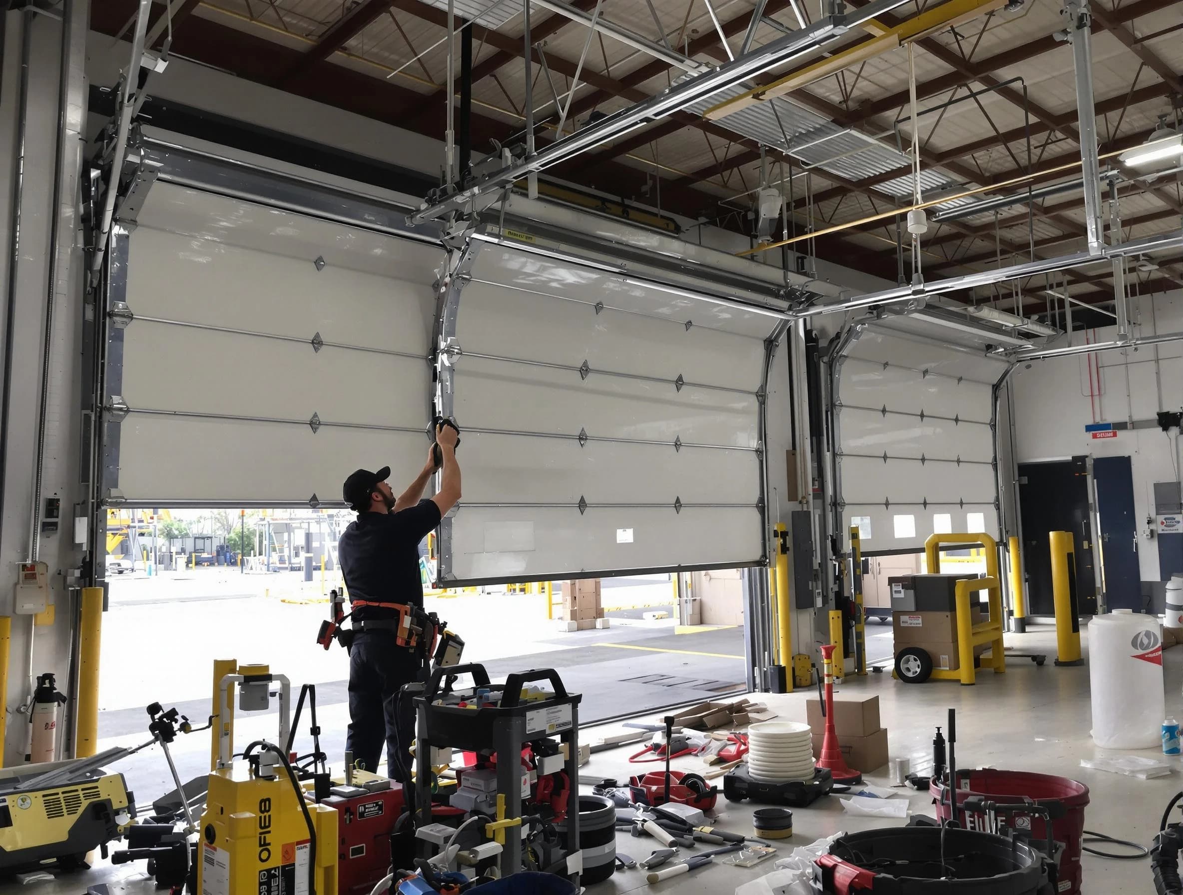 Glenshaw Garage Door Repair technician performing commercial garage door repair in Glenshaw
