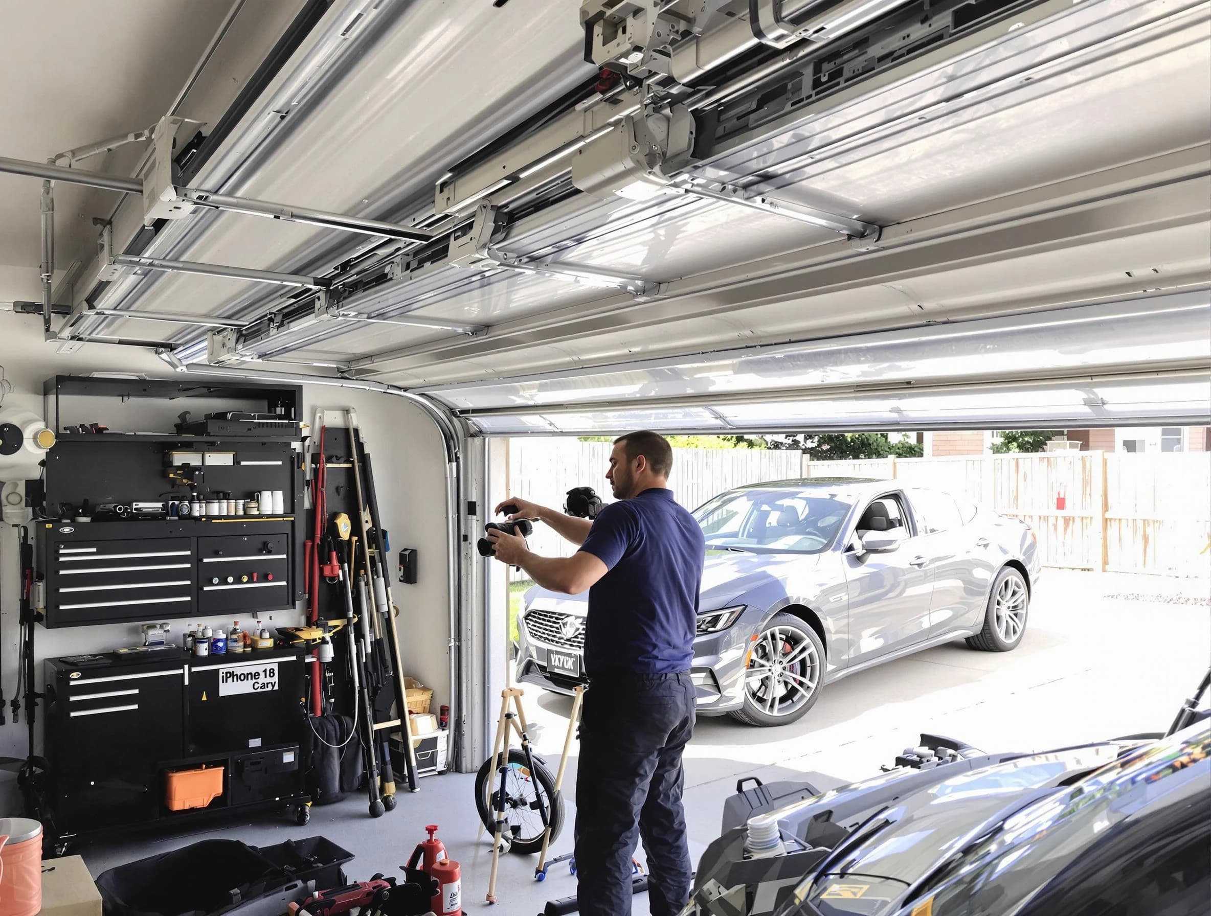 Glenshaw Garage Door Repair technician fixing noisy garage door in Glenshaw