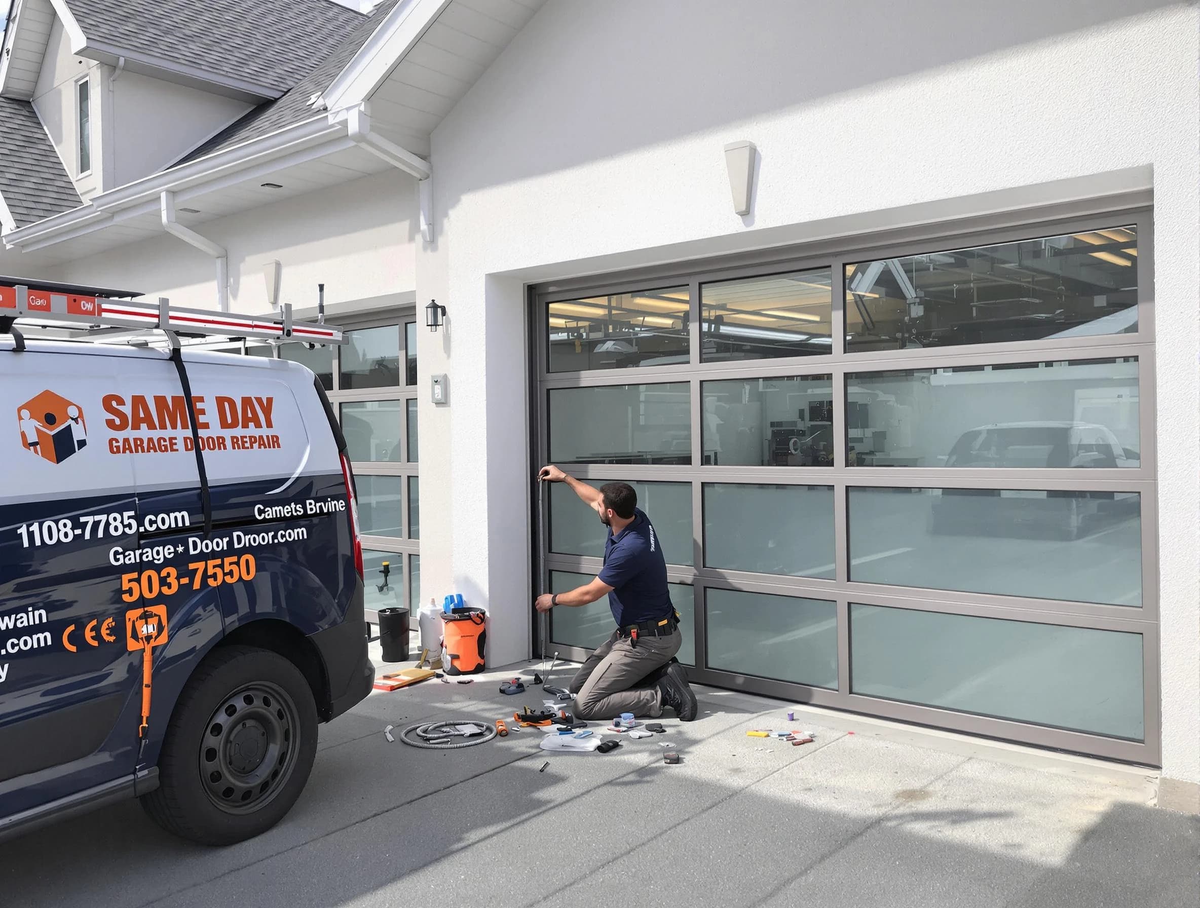 Same-day garage door repair service by Glenshaw Garage Door Repair in Glenshaw