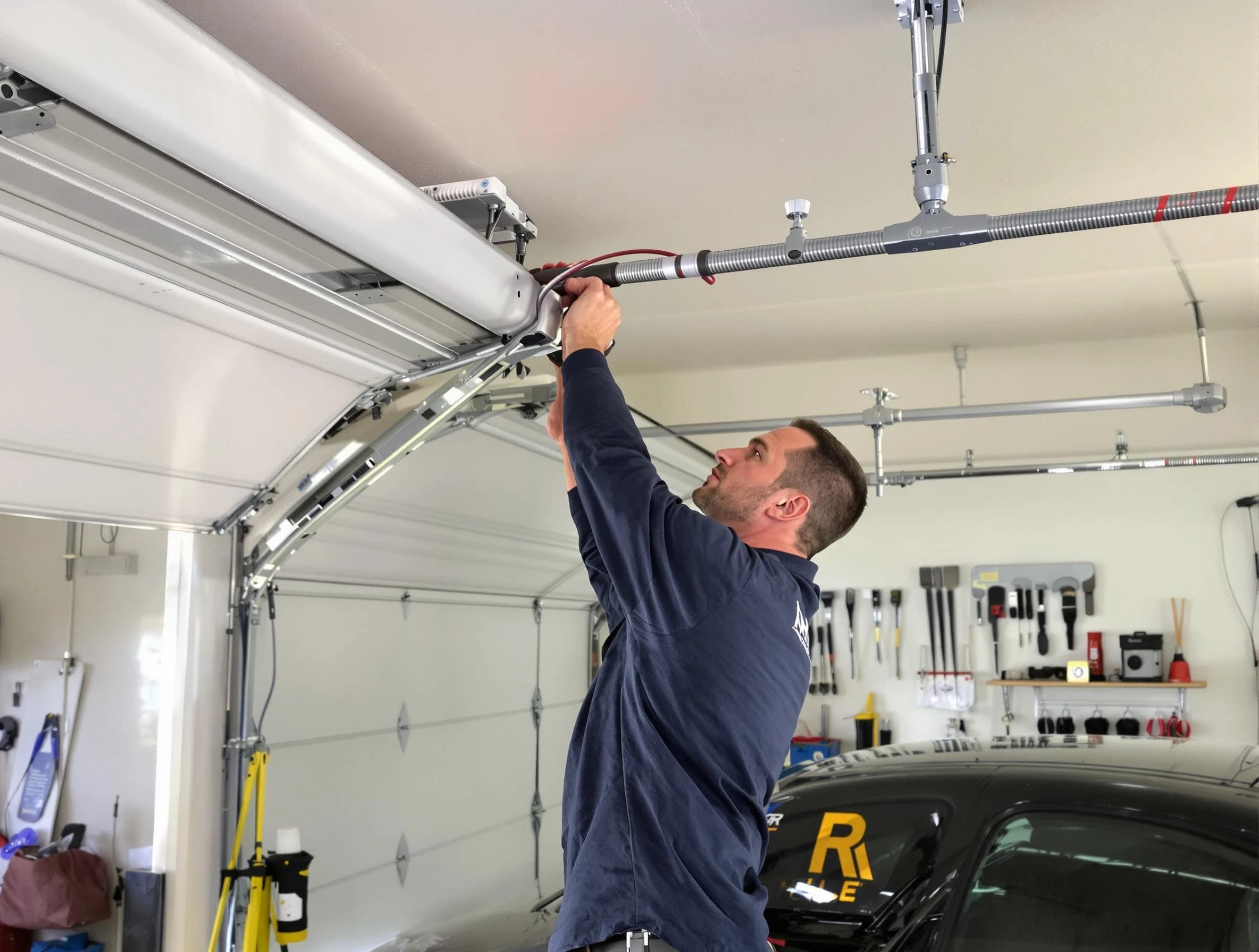 Glenshaw Garage Door Repair technician performing garage door cable repair in Glenshaw