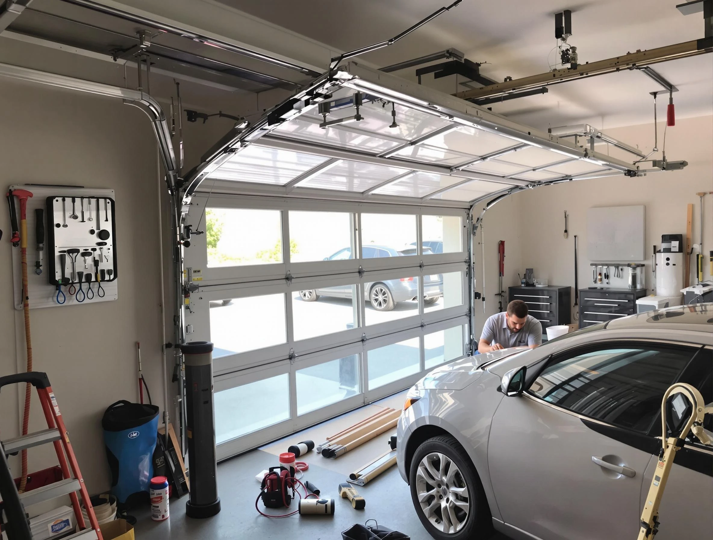Garage door noise reduction service by Glenshaw Garage Door Repair in Glenshaw