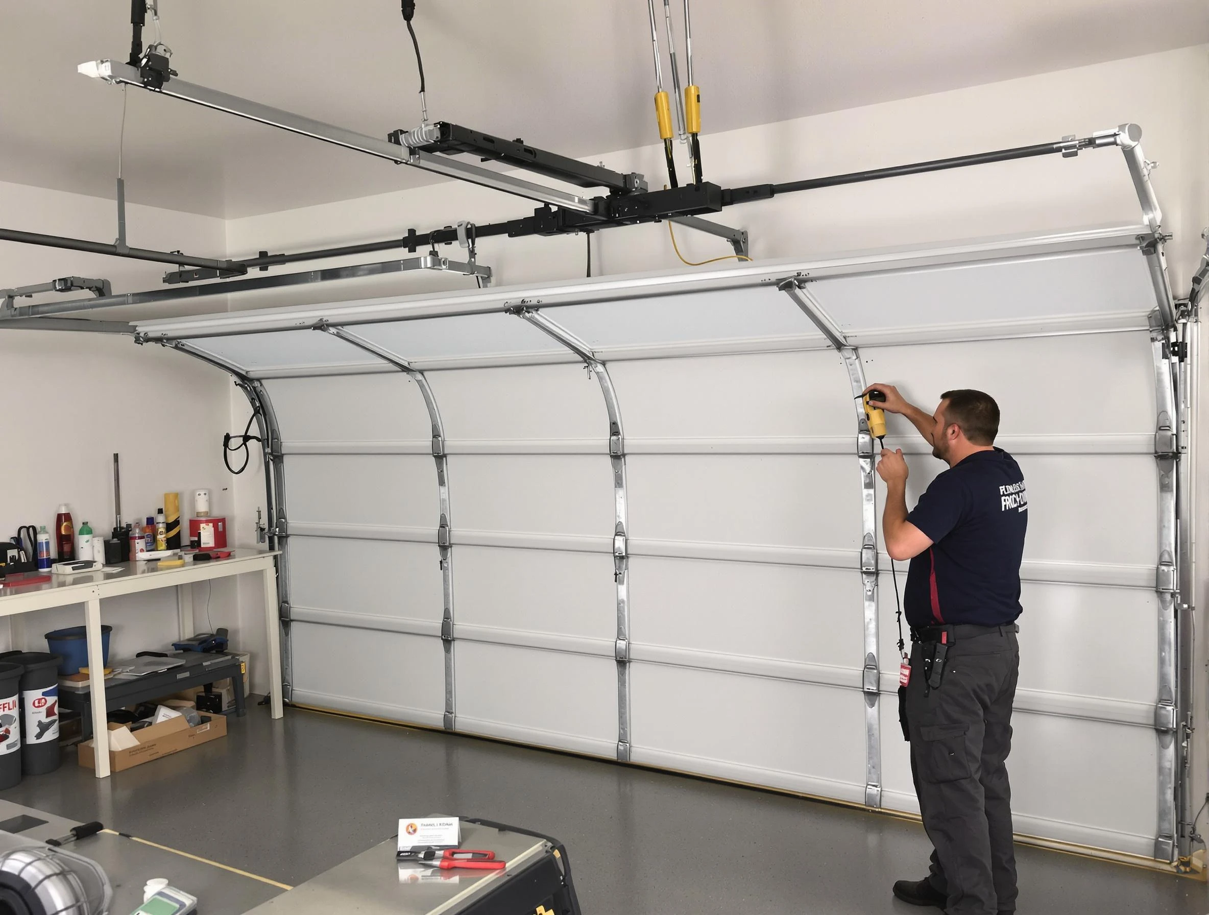 Glenshaw Garage Door Repair certified technician performing overhead door system repair in Glenshaw