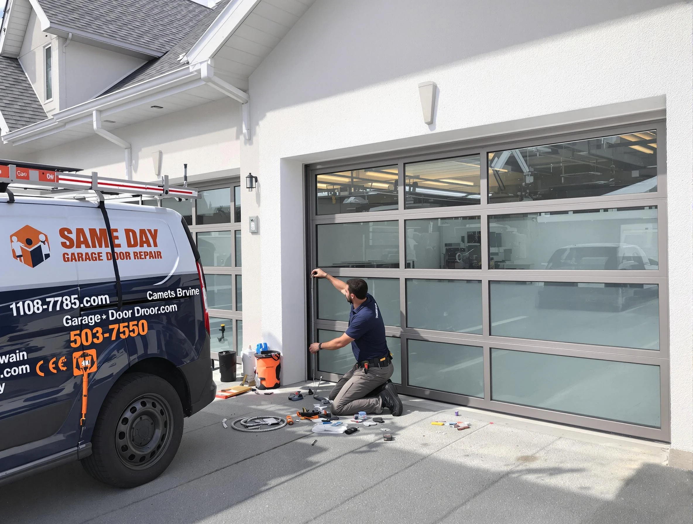 Same-day garage door repair service by Glenshaw Garage Door Repair in Glenshaw
